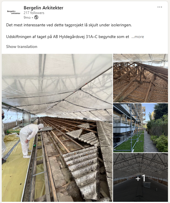 Det mest interessante ved dette tagprojekt lå skjult under isoleringen.